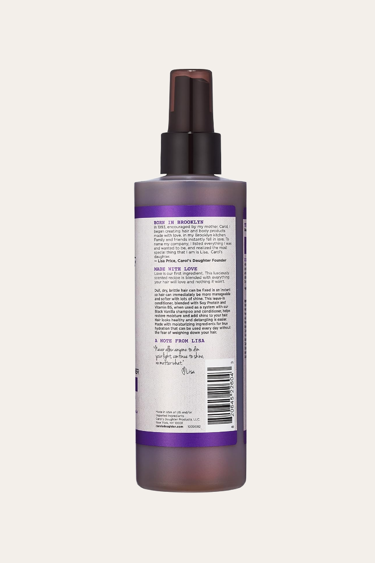 Carol's Daughter Black Vanilla Leave In Conditioner 8 Oz