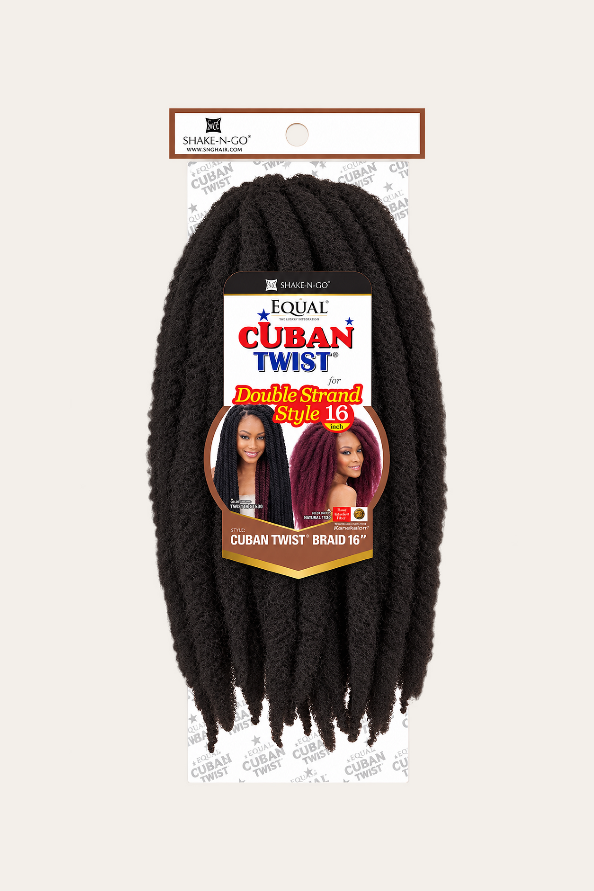 Shake-N-Go Equal Freetress Synthetic Hair Cuban Twist Braid 16"