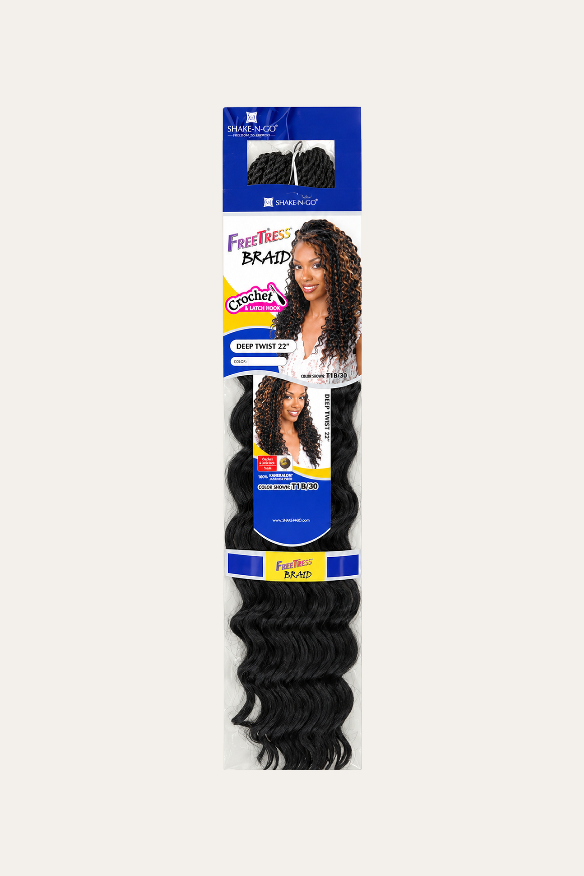 Shake n Go Freetress Synthetic Crochet Braid Deep Twist Bulk 22"