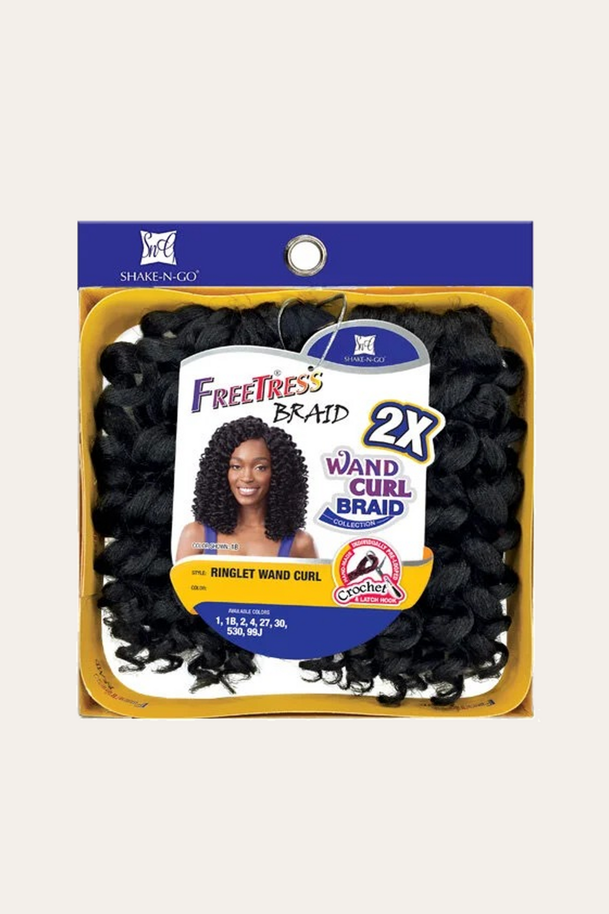 Shake-N-Go FreeTress 2x Ringlet Wand Curl Synthetic Crochet Braids