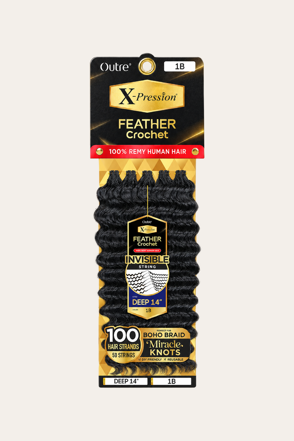 Outre X-Pression 100% Remy Human Feather Crochet Deep 18"
