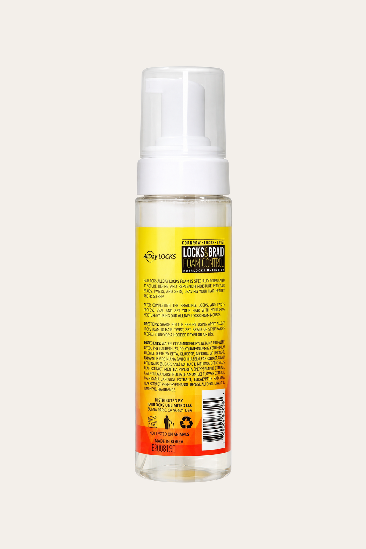 All Day Locks & Braid Foam Control 8 Oz