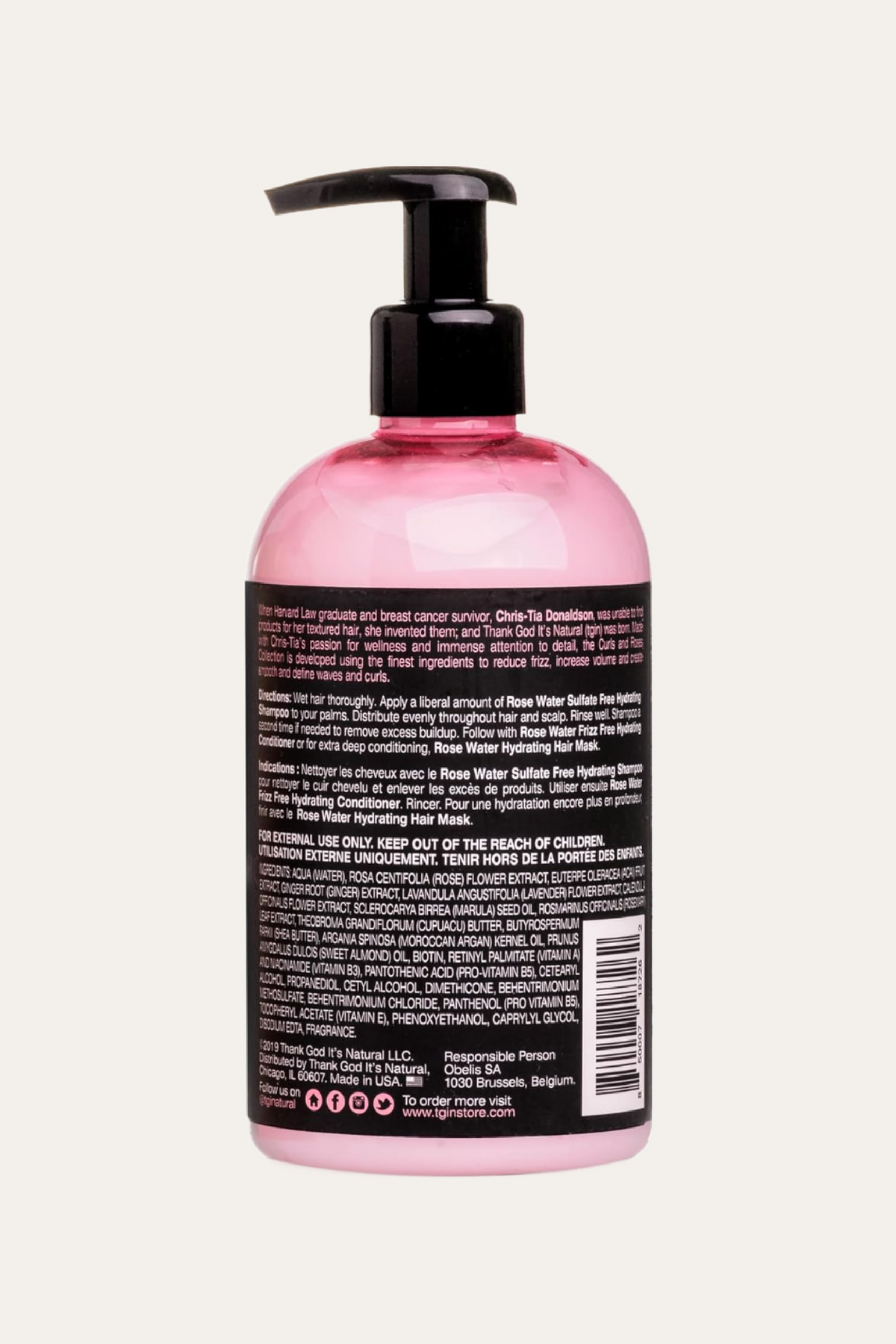 Thank God It's Natural Rose Water Smoothing Leave-In Conditioner 13 Oz