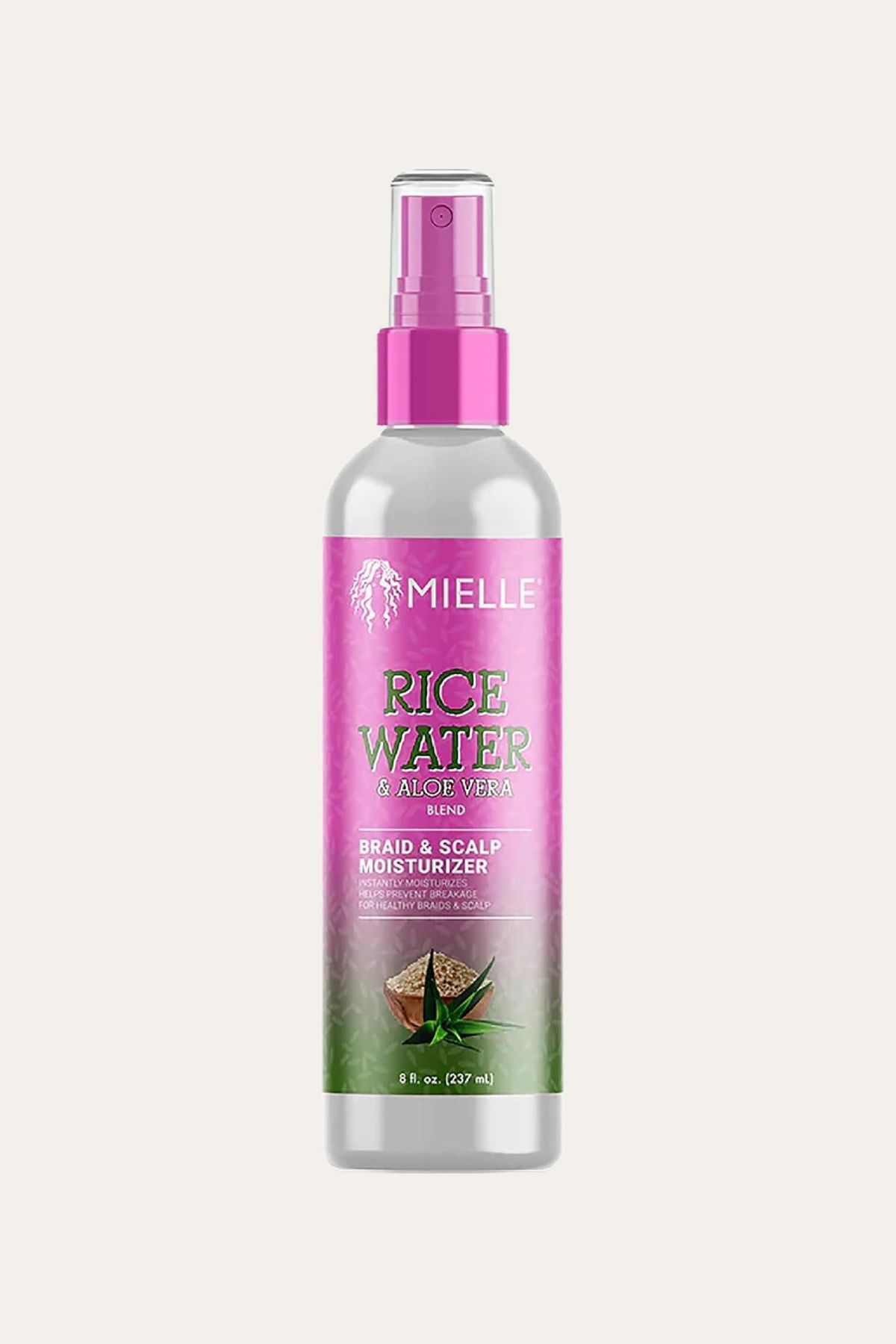 Mielle Rice Water & Aloe Vera blend Braid and Scalp Moisturizer Spray 8 Oz