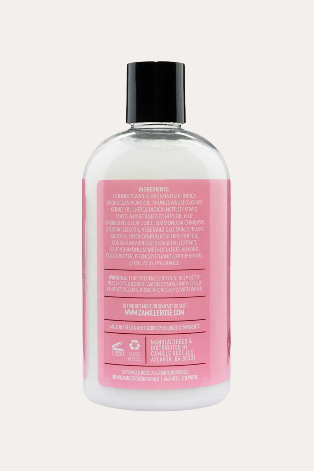 Camille Rose Moroccan Pear Hair Conditioning Custard 12 Oz