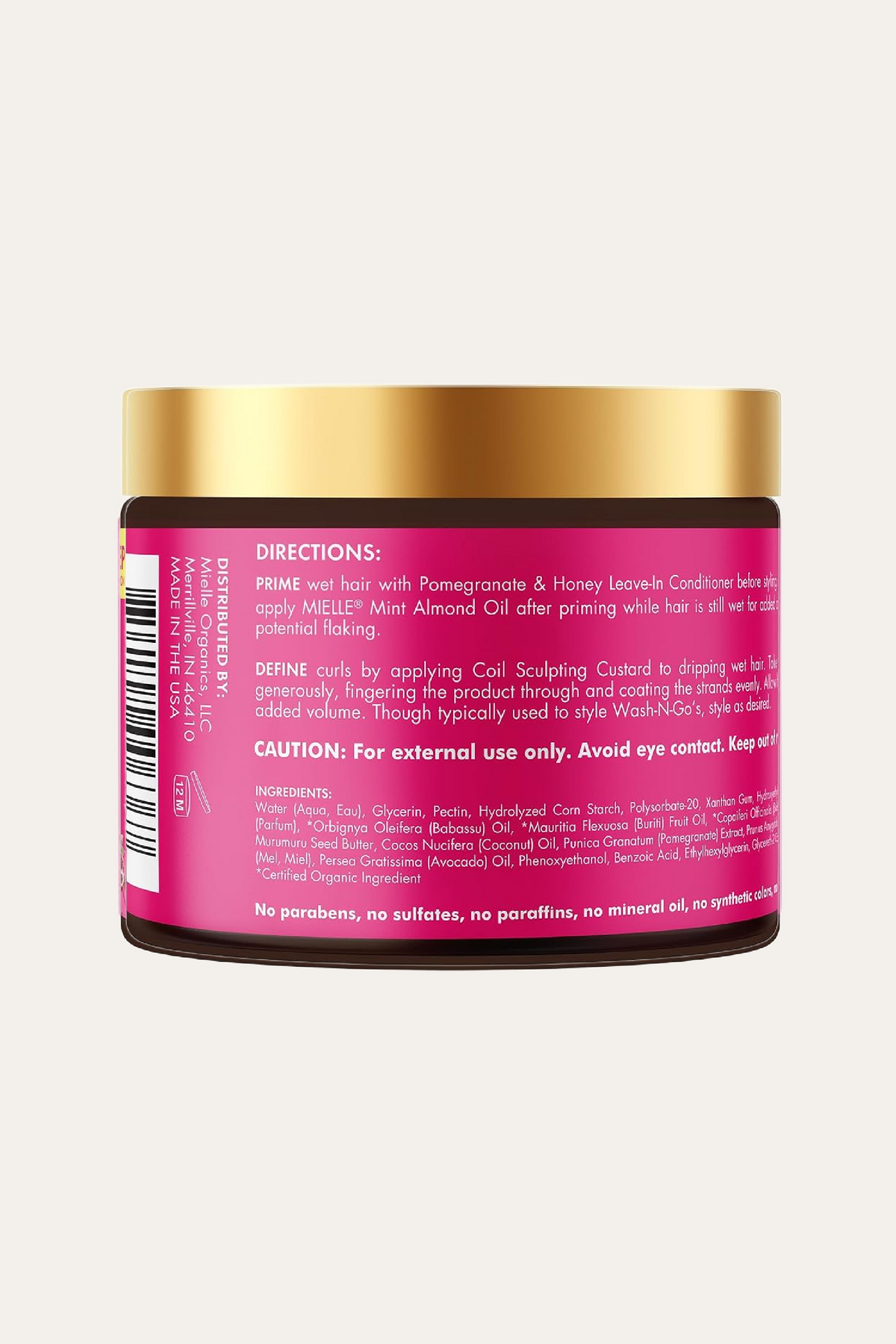 Mielle Organics Pomegranate & Honey Coil Sculpting Custard 12 Oz