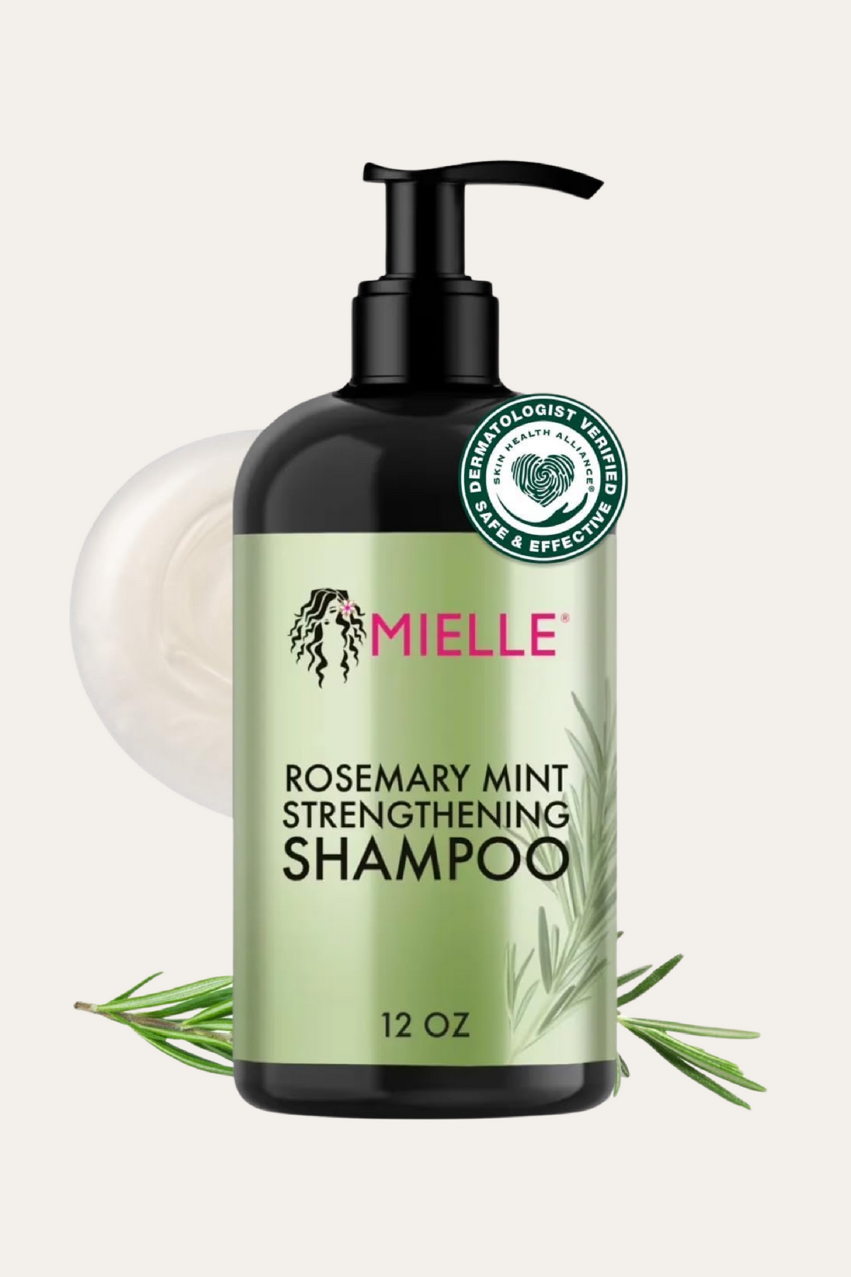 Mielle Organics Rosemary Mint Biotin Strengthening Shampoo 12 Oz
