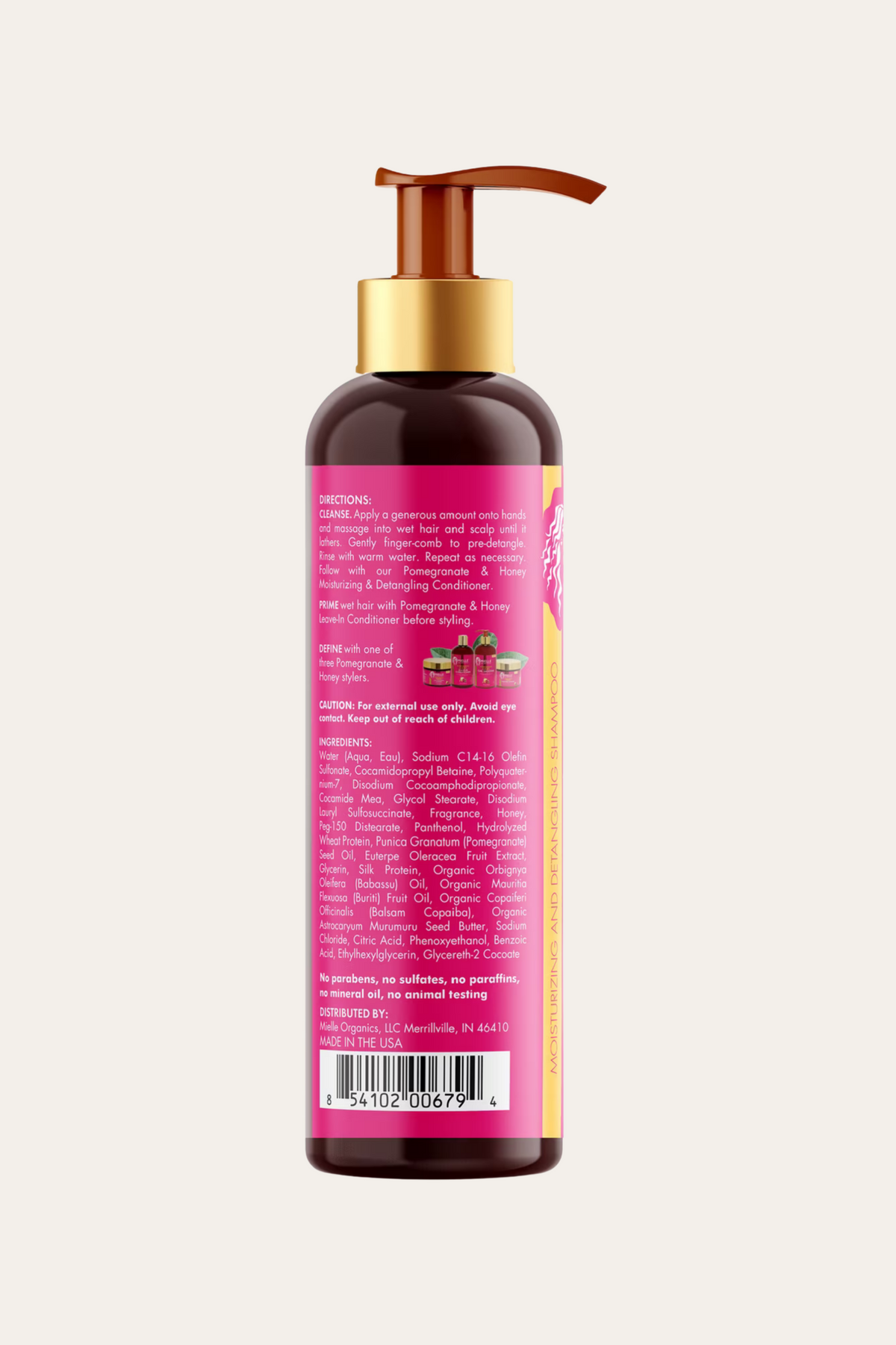 Mielle Pomegranate & Honey Detangling Shampoo 12 Oz