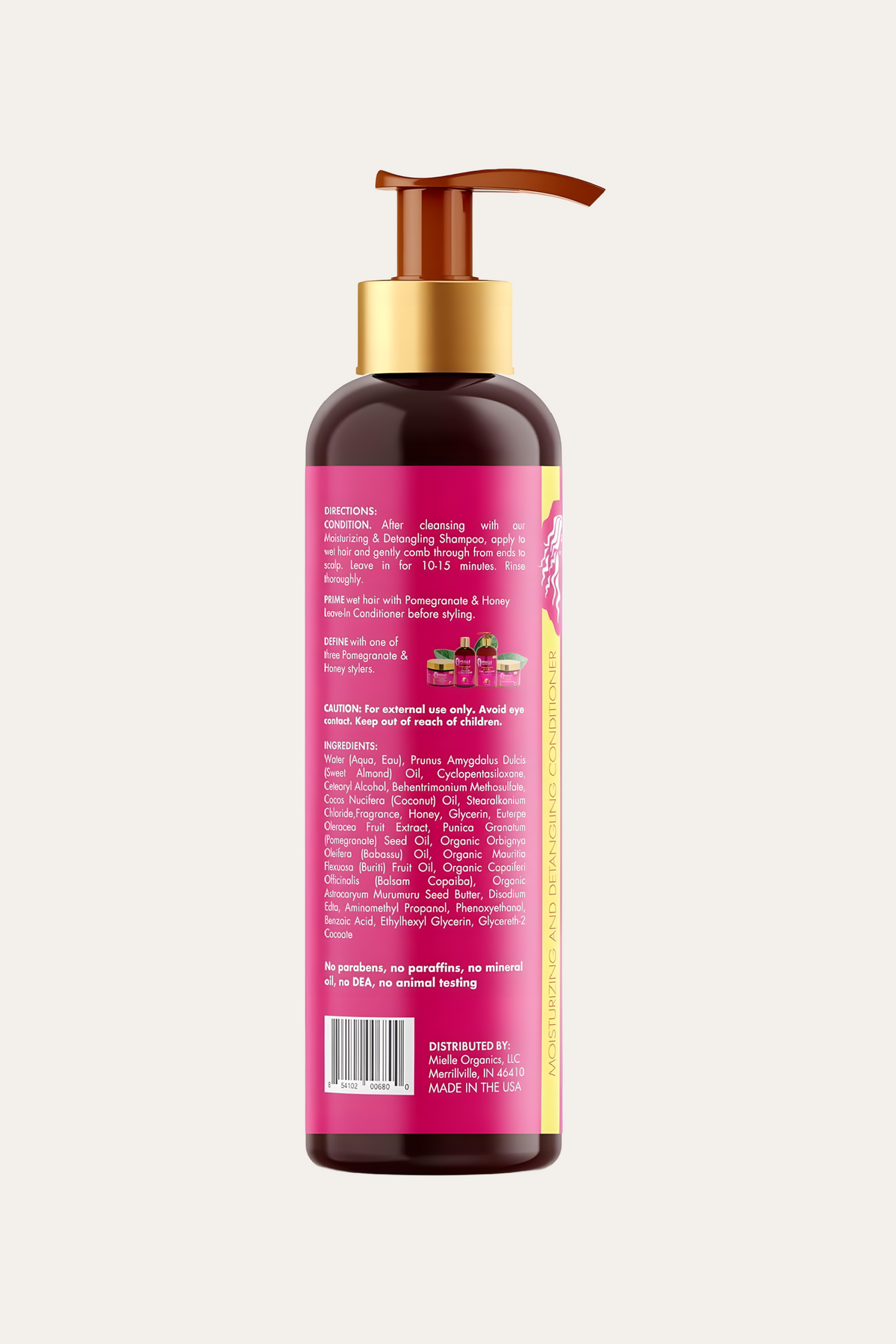 Mielle Organics Honey & Pomegranate Moisturizing Conditioner 12 Oz