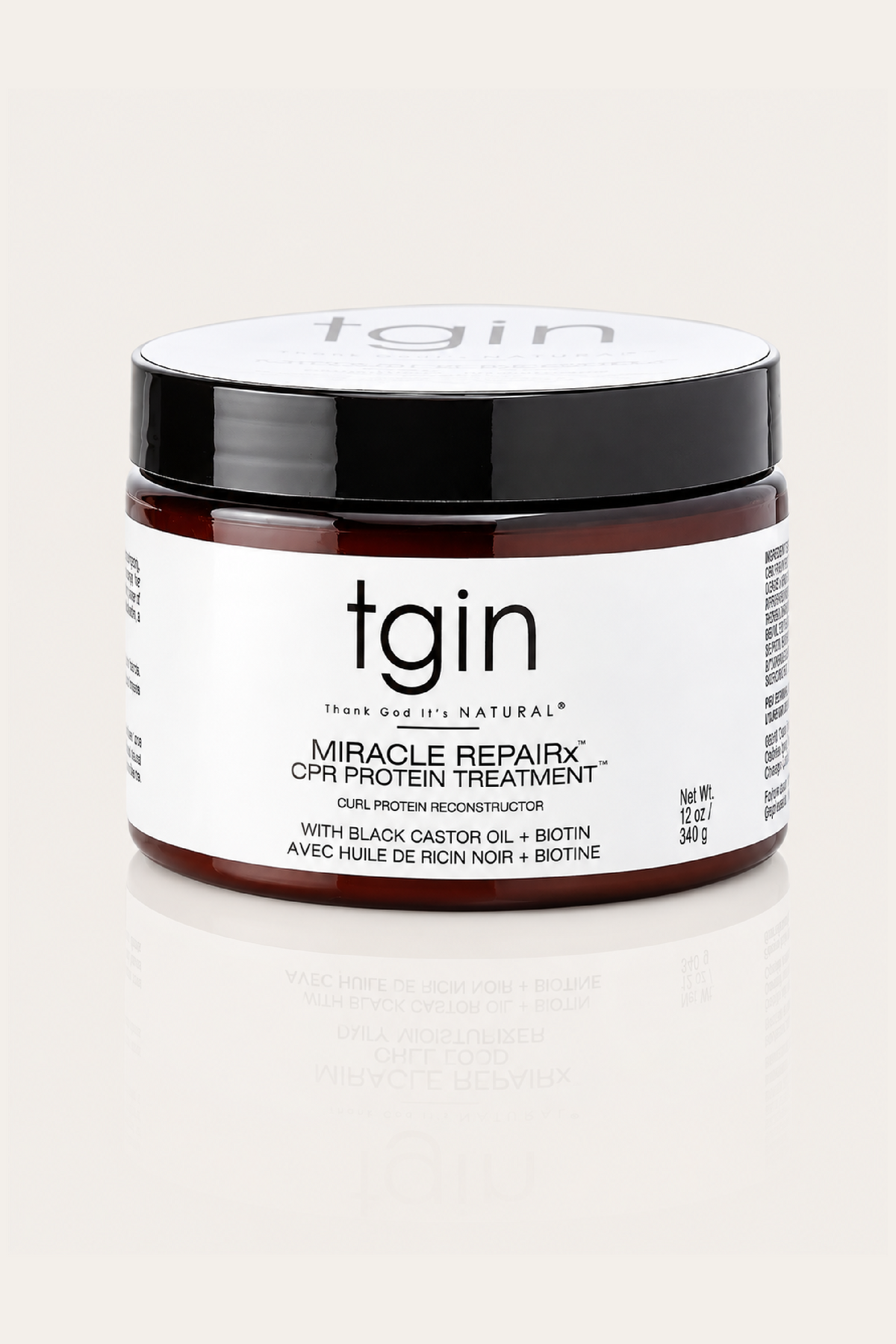 Tgin CPR Protein Treatment – Deep Conditioner for Stronger Curls – 12 Oz