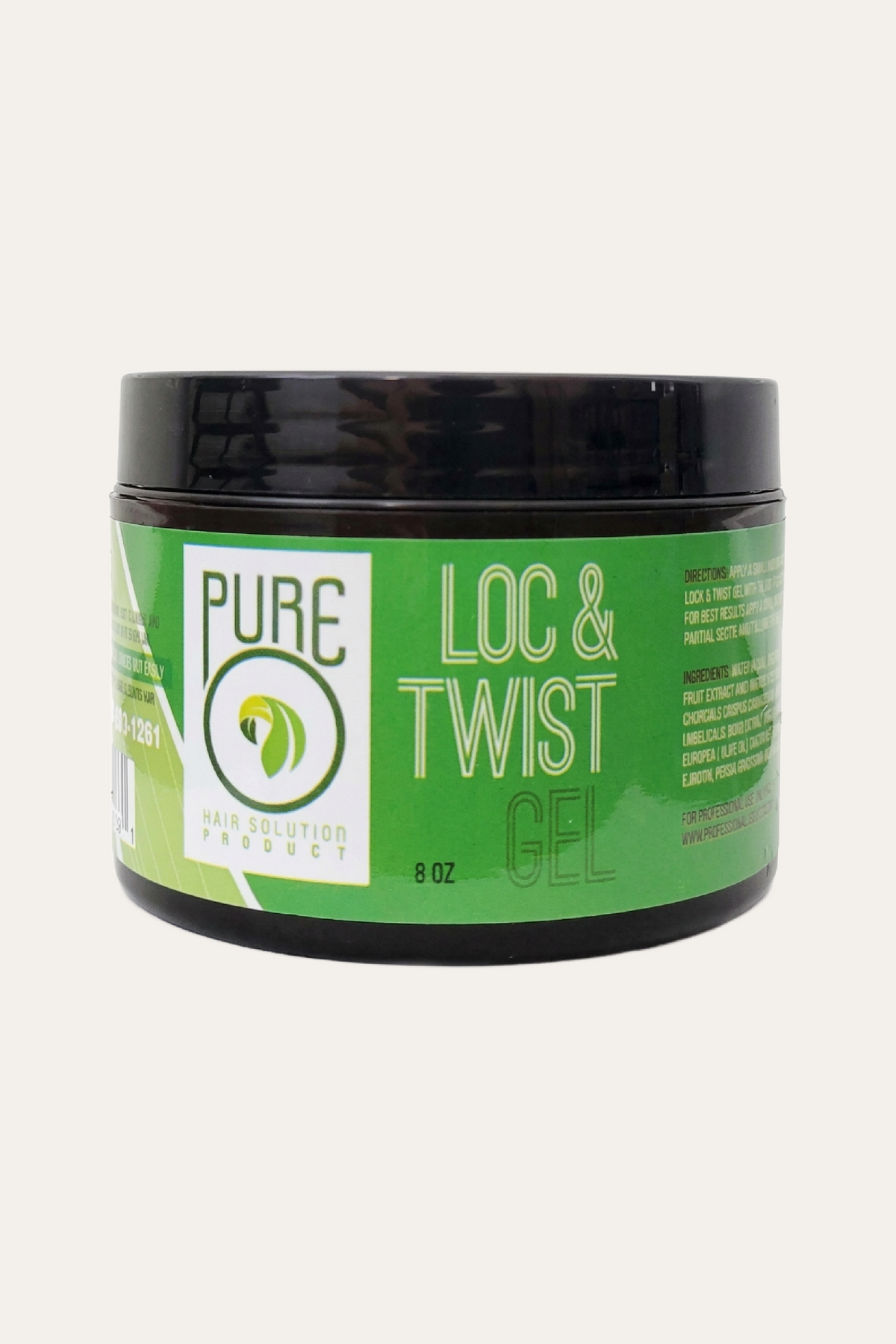 Pure O Hair Solution Product Lock & Twist Gel 8 Oz