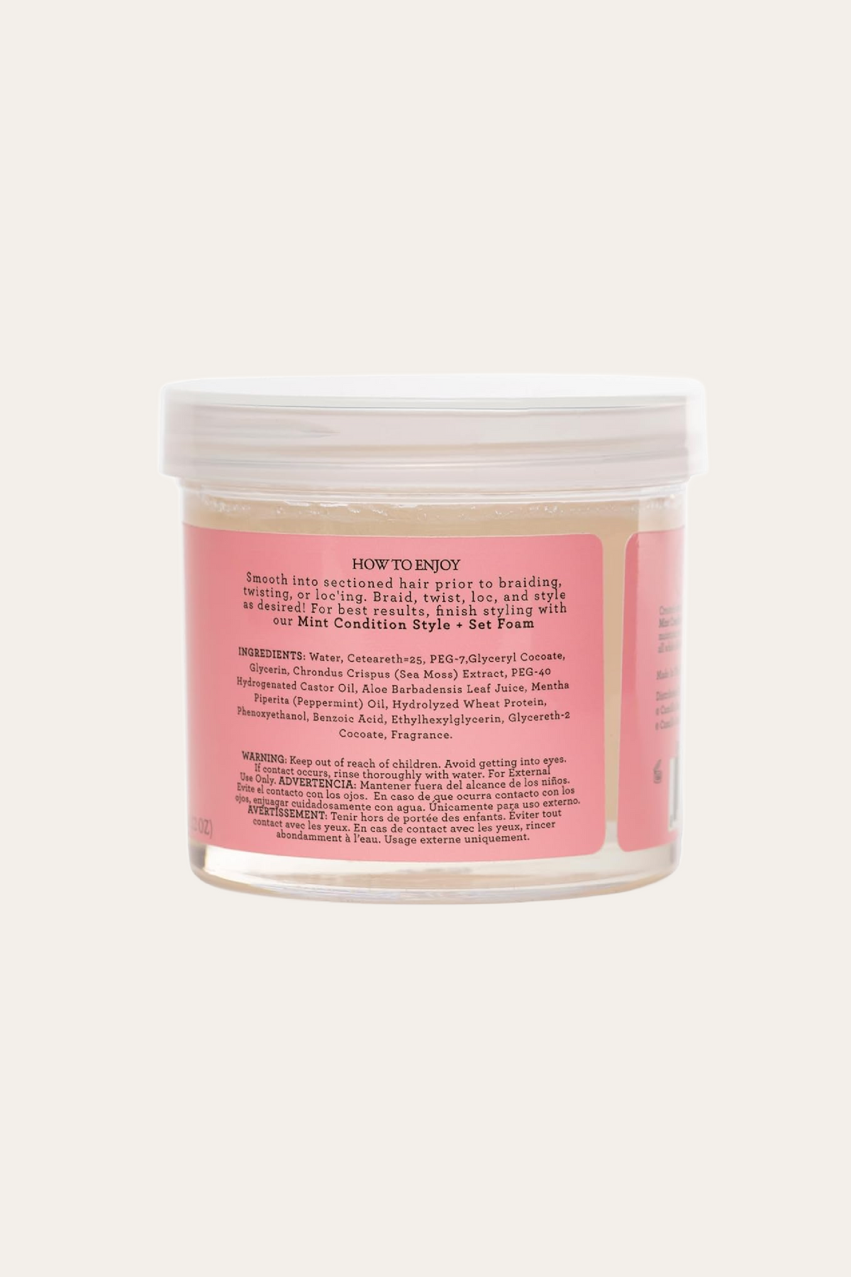 Camille Rose Mint Condition Nourishing Braid Gel Extreme Hold 12 Oz