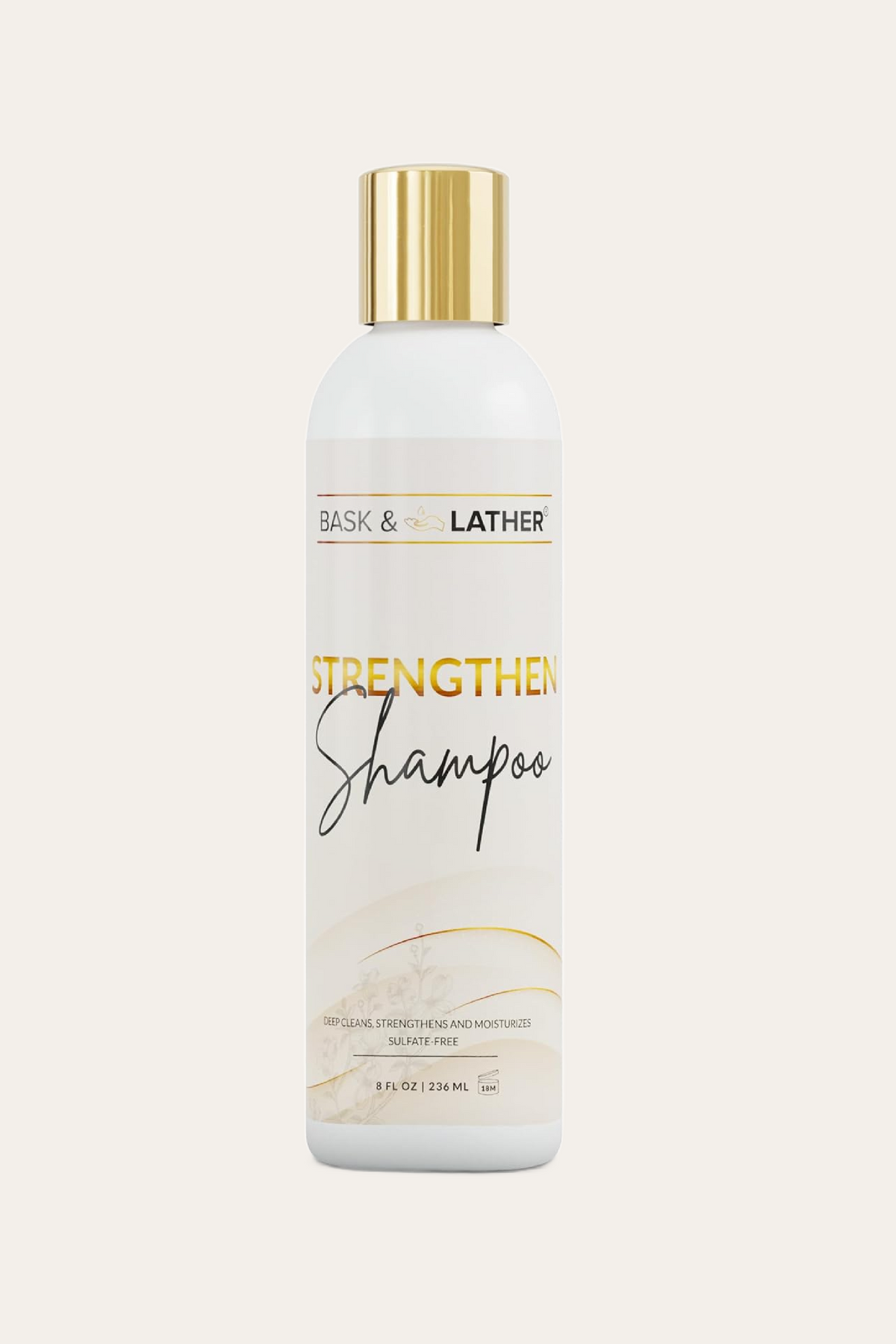 Bask & Lather Strengthen Regrowing Hair Shampoo 8 Oz