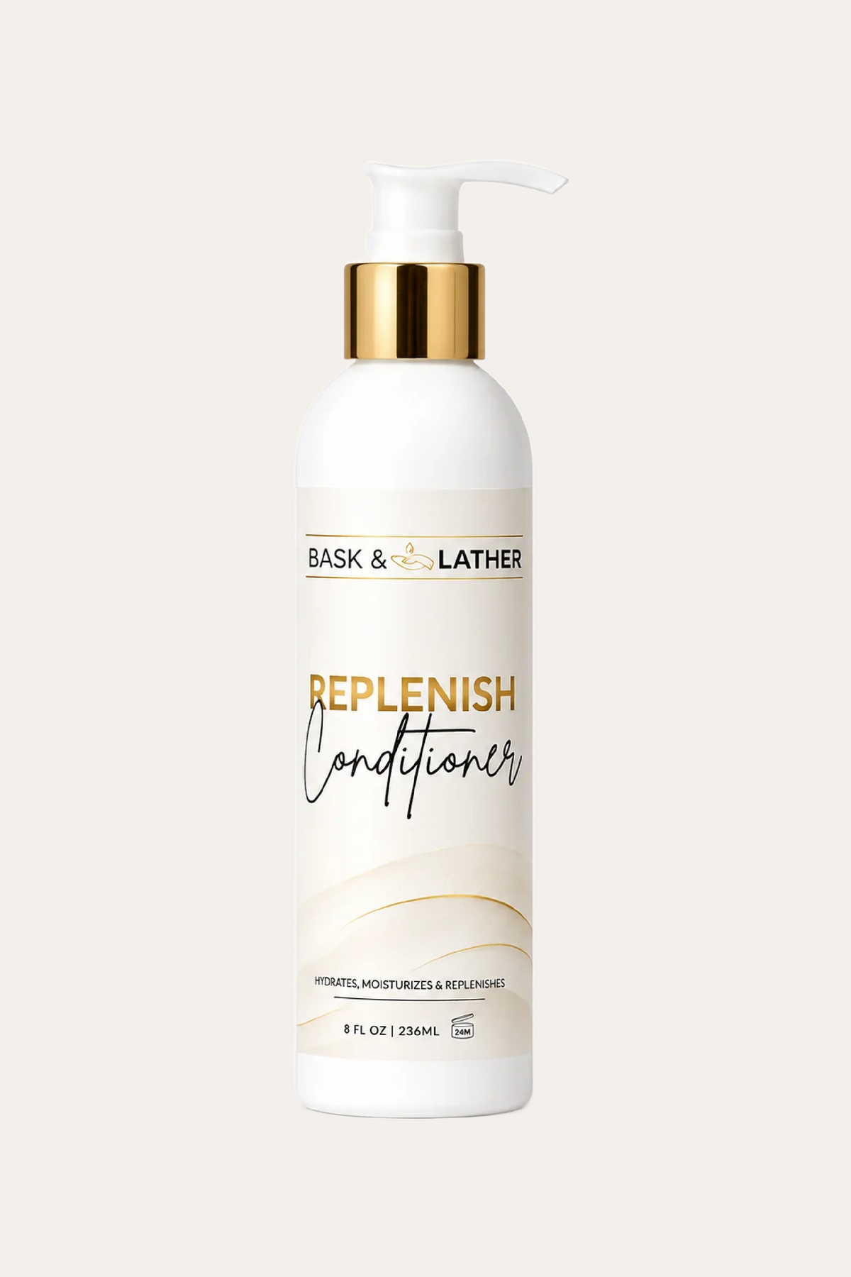 Bask & Lather Replenishing Hydrating Conditioner 8 Oz