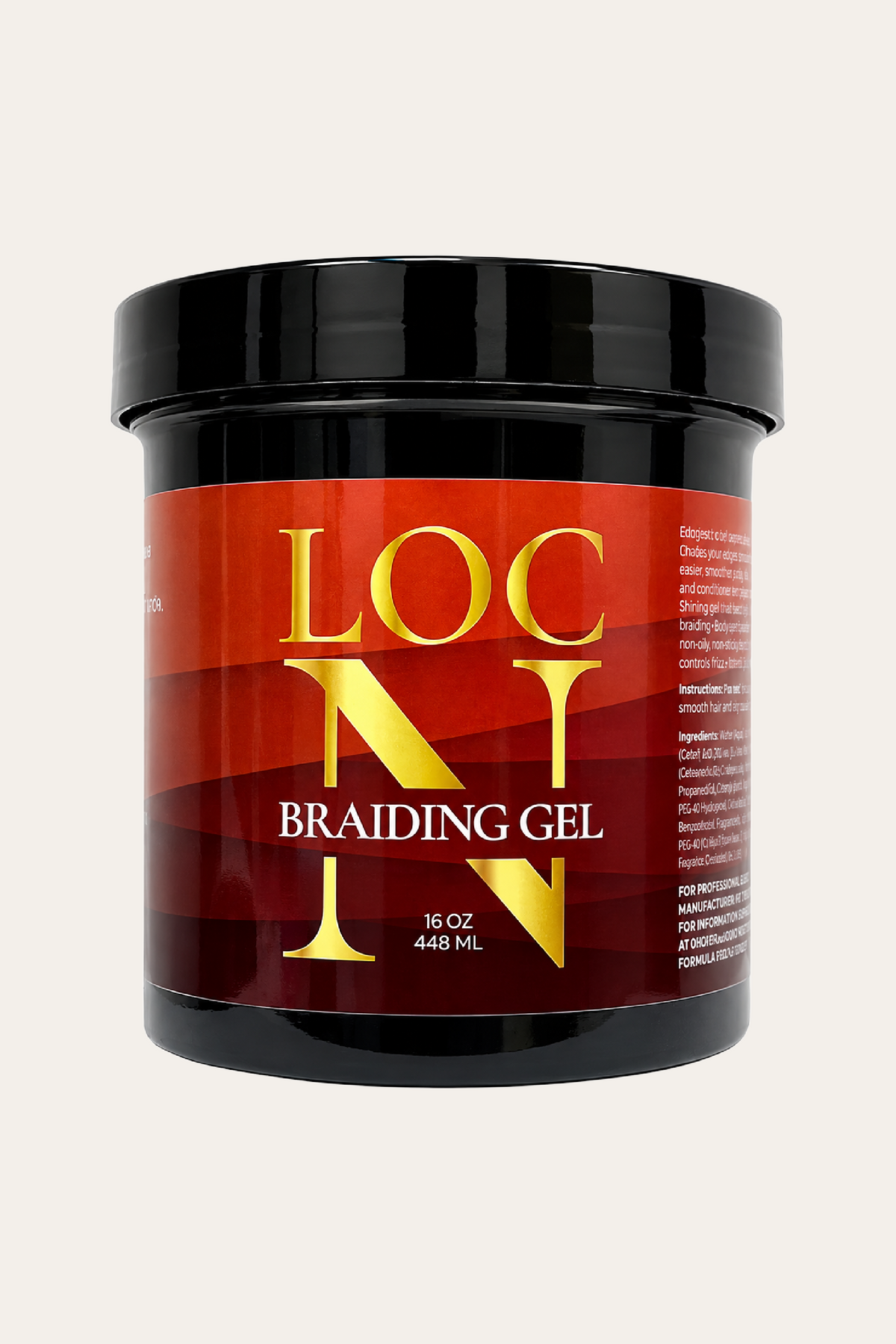 Loc N Braiding Hair Gel Strong Hold for Braids and Twists 16 Oz