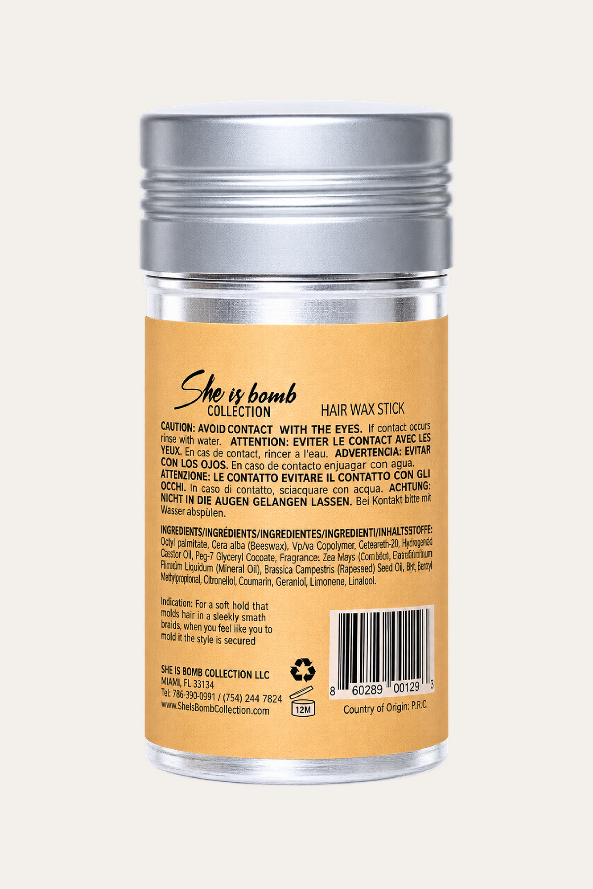She Is Bomb Collection Hair Wax Stick 2.07 Oz
