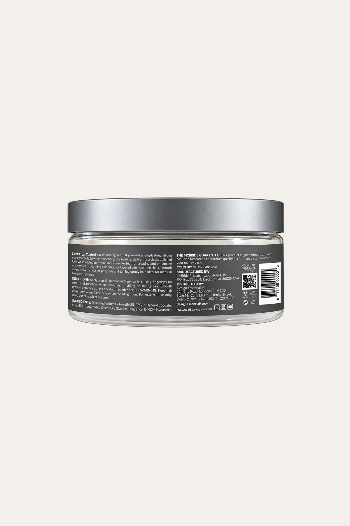 Design Essentials Sleek Edge Control Gel 3.7 Oz