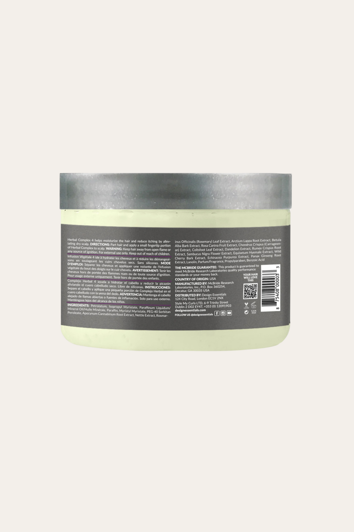 Design Essentials Herbal Complex 4 Hair & Scalp Treatment 5 Oz
