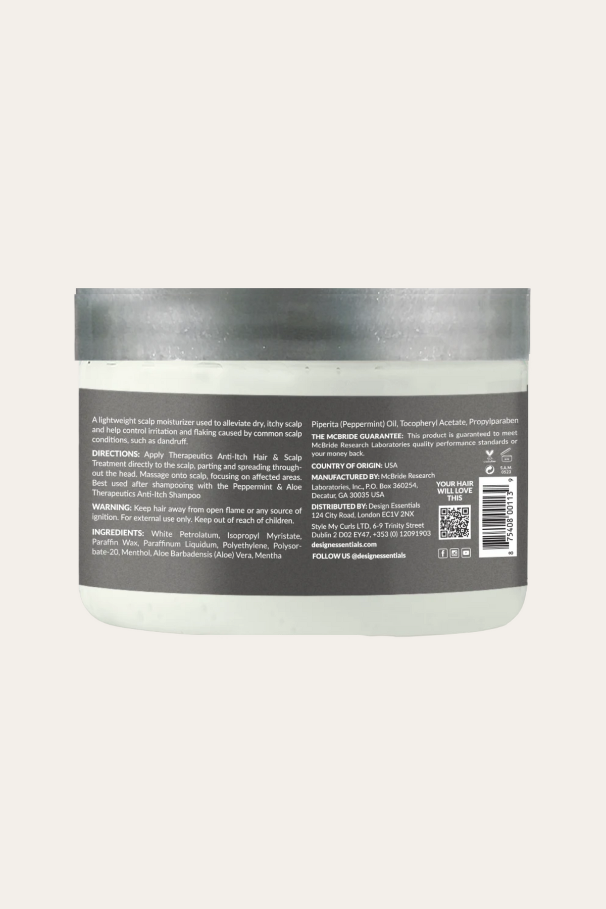 Design Essentials Peppermint & Aloe Anti-Itch Hair & Scalp Treatment 5 Oz