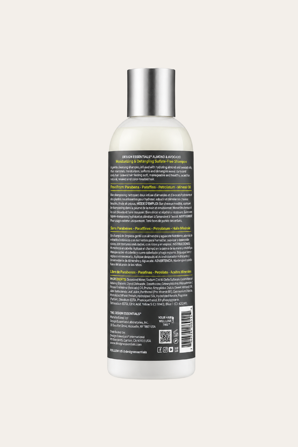 Design Essentials Almond & Avocado Sulfate-Free Shampoo 6 Oz