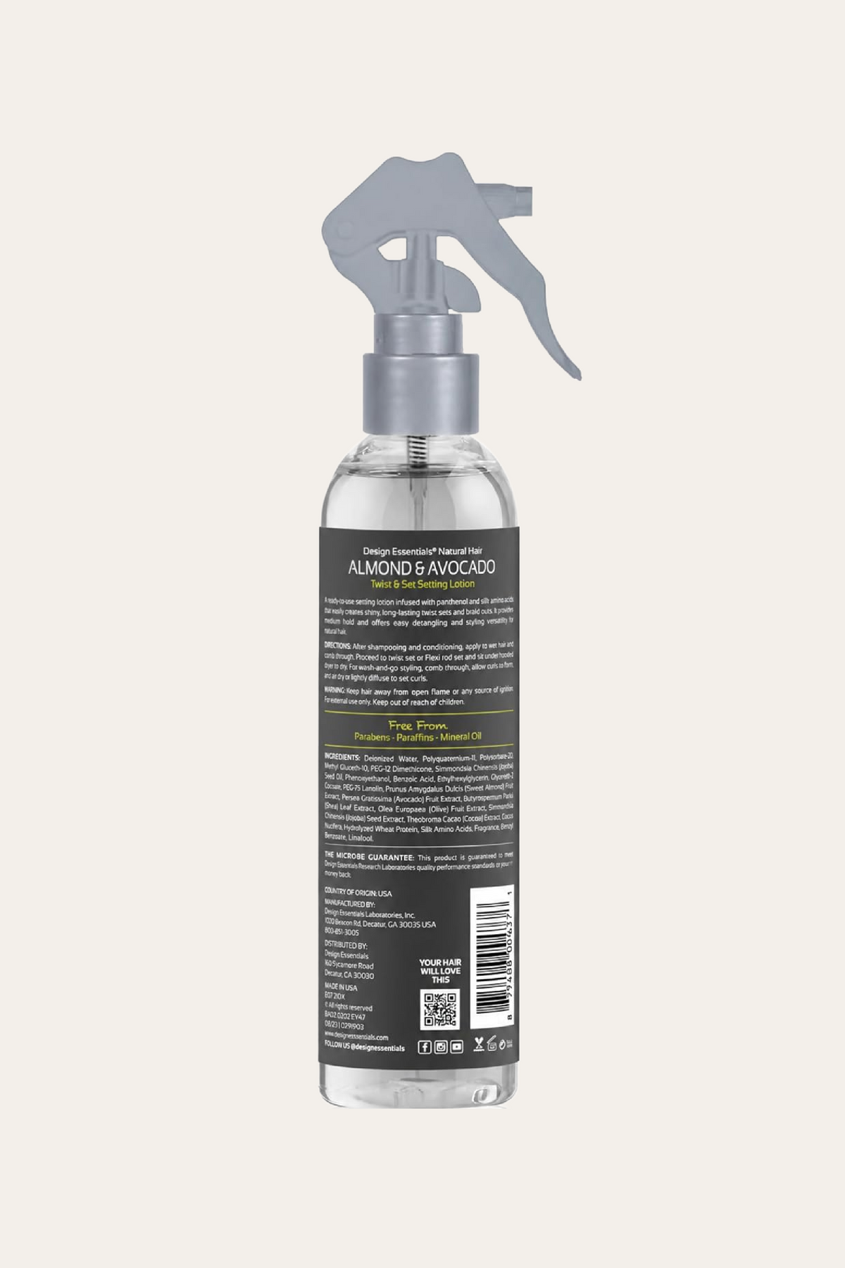 Design Essentials Natural Twist and Set Setting Lotion, 8 Oz