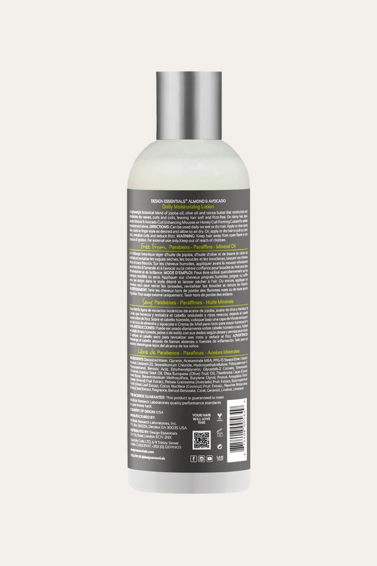 Design Essentials Almond & Avocado Daily Moisturizing Lotion 12 Oz