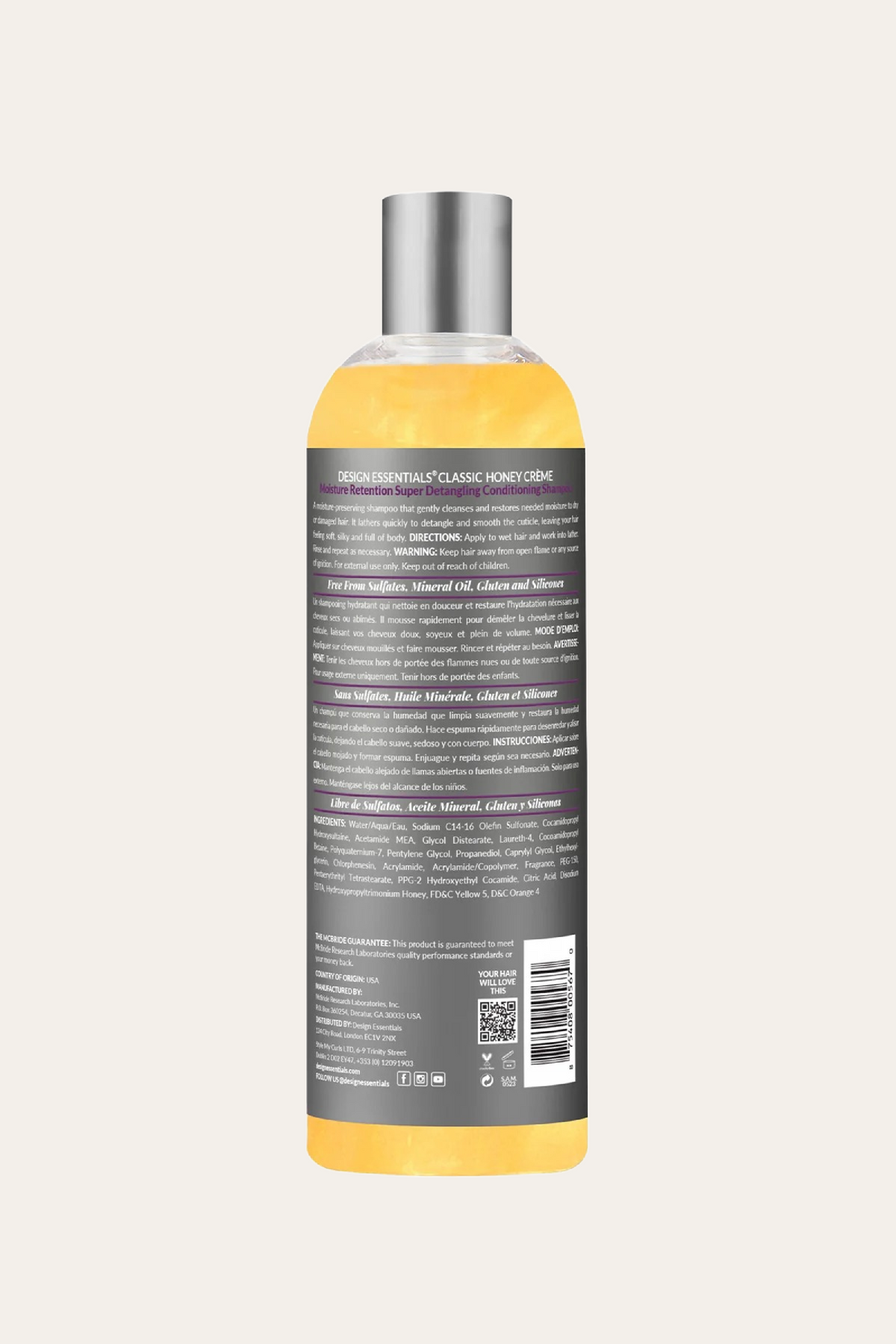 Honey Creme Moisture Retention Shampoo 12 Oz