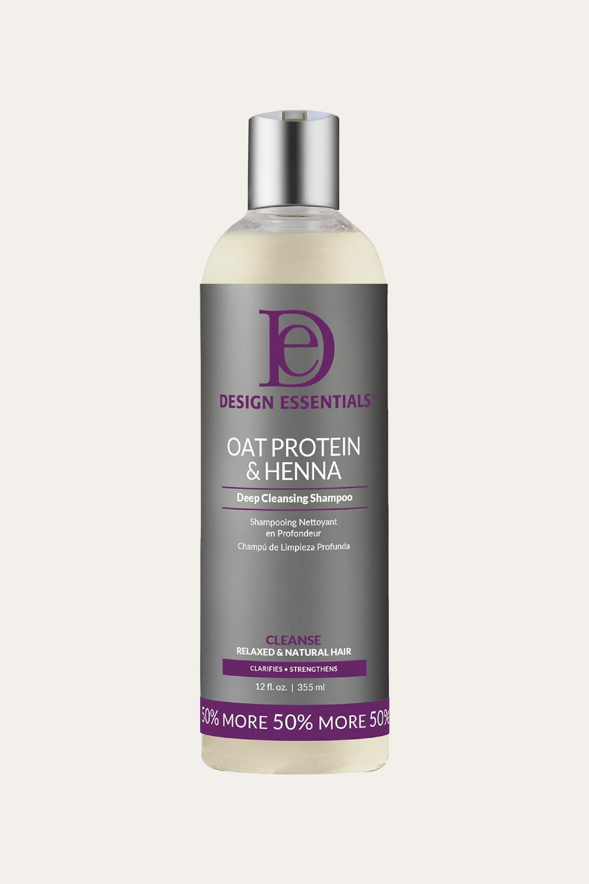 Design Essentials Oat Protein & Henna Deep Cleansing Shampoo 12 Oz