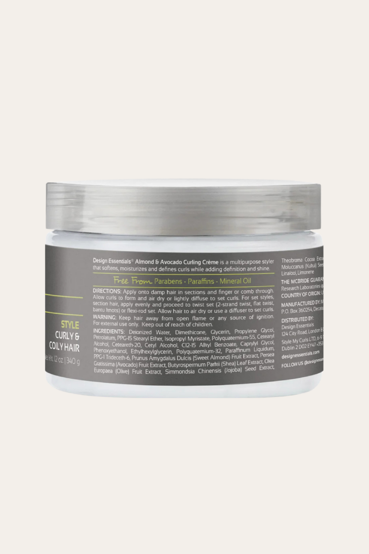 Design Essentials Almond & Avocado Curling Crème 12 Oz
