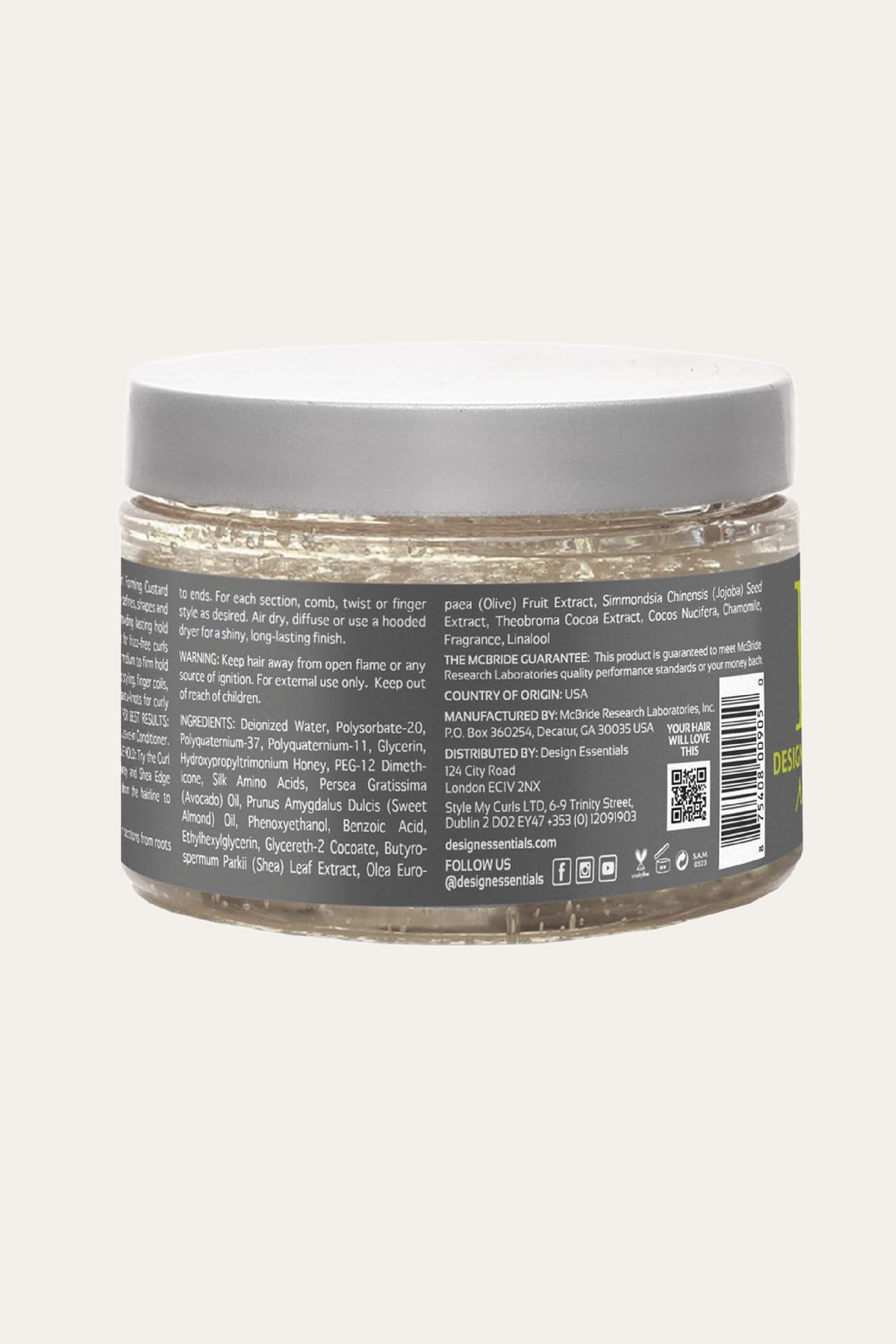 Design Essentials Almond & Avocado Honey Curl Forming Custard 12 Oz