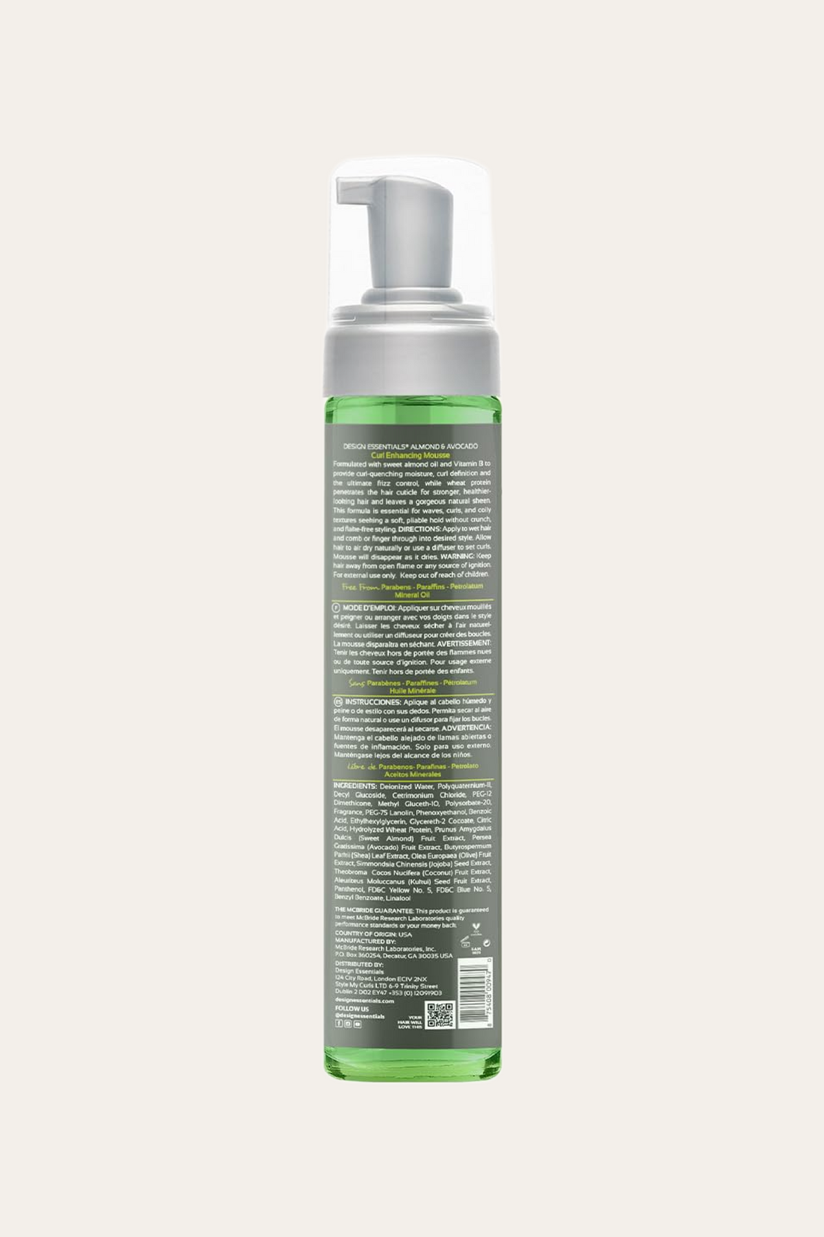 Design Essentials Almond Avocado Curl Enhancing Mousse 10 Oz