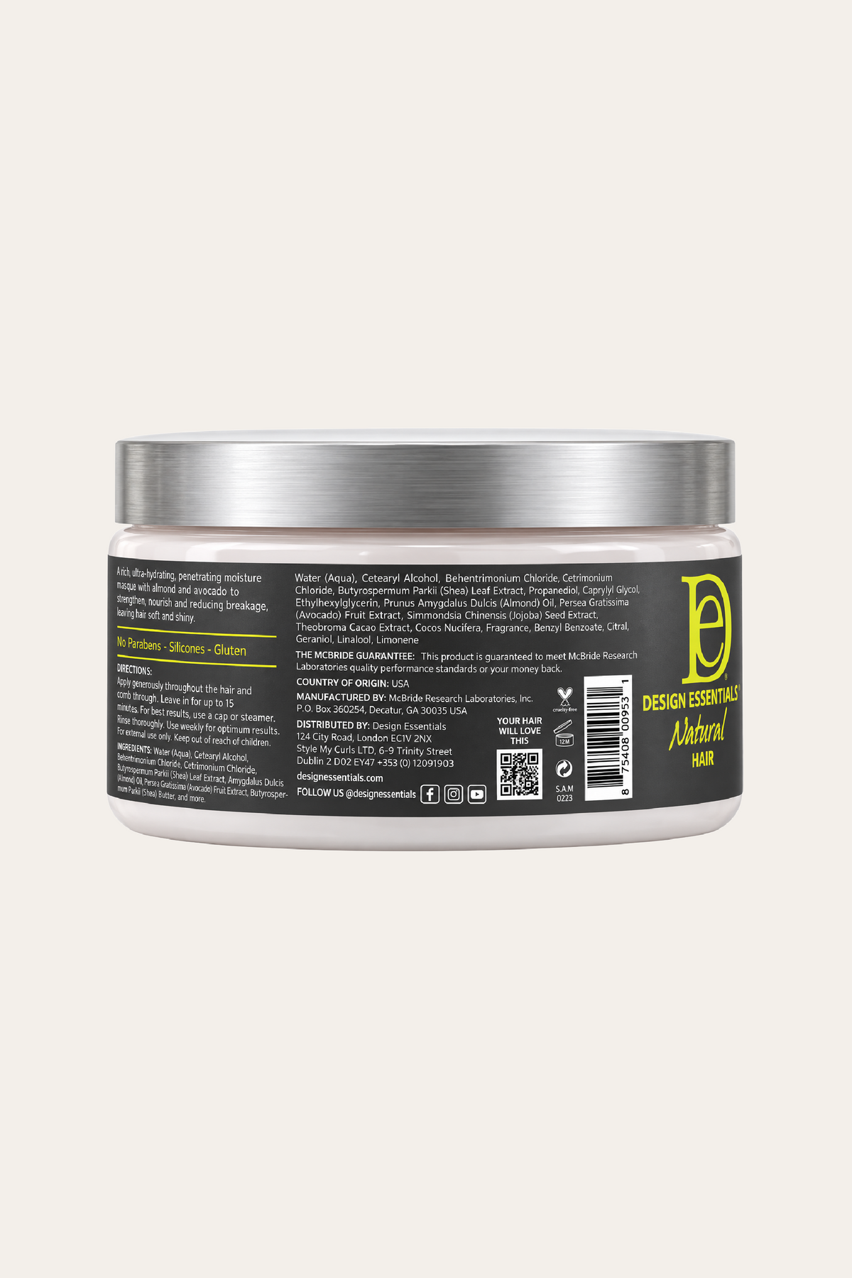 Design Essentials Almond & Avocado Wash Day Deep Moisture Masque 12 Oz