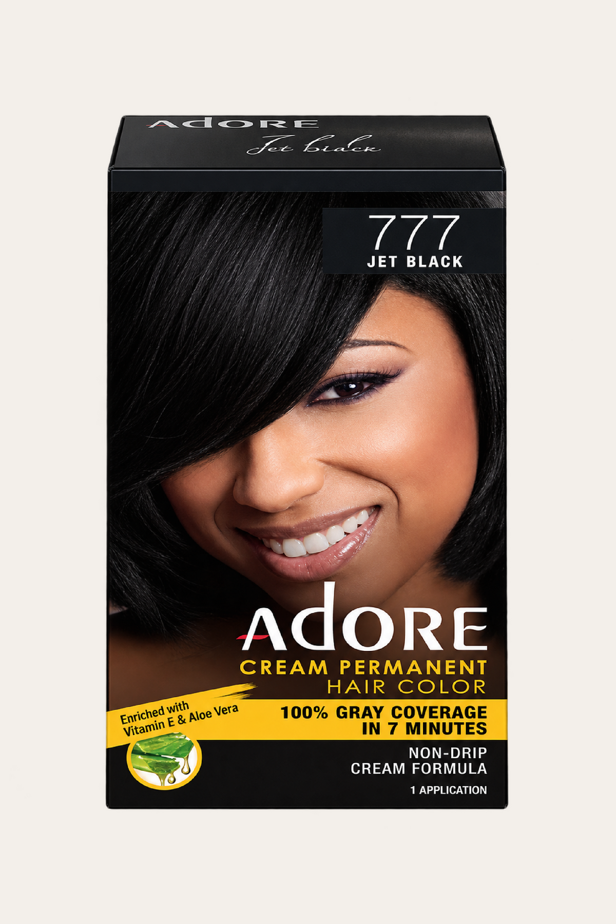 Adore Cream Permanent Hair Color 777 Jet Black