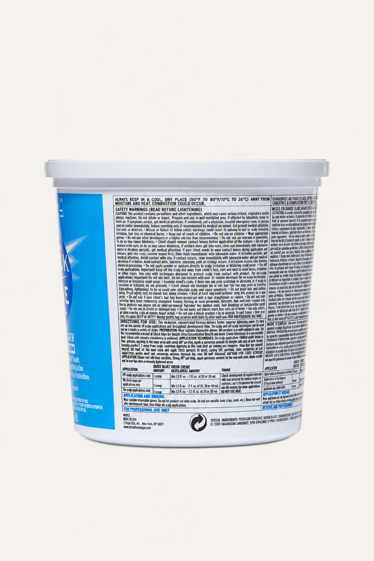 L'Oréal Quick Blue Powder Bleach Tub 16 Oz