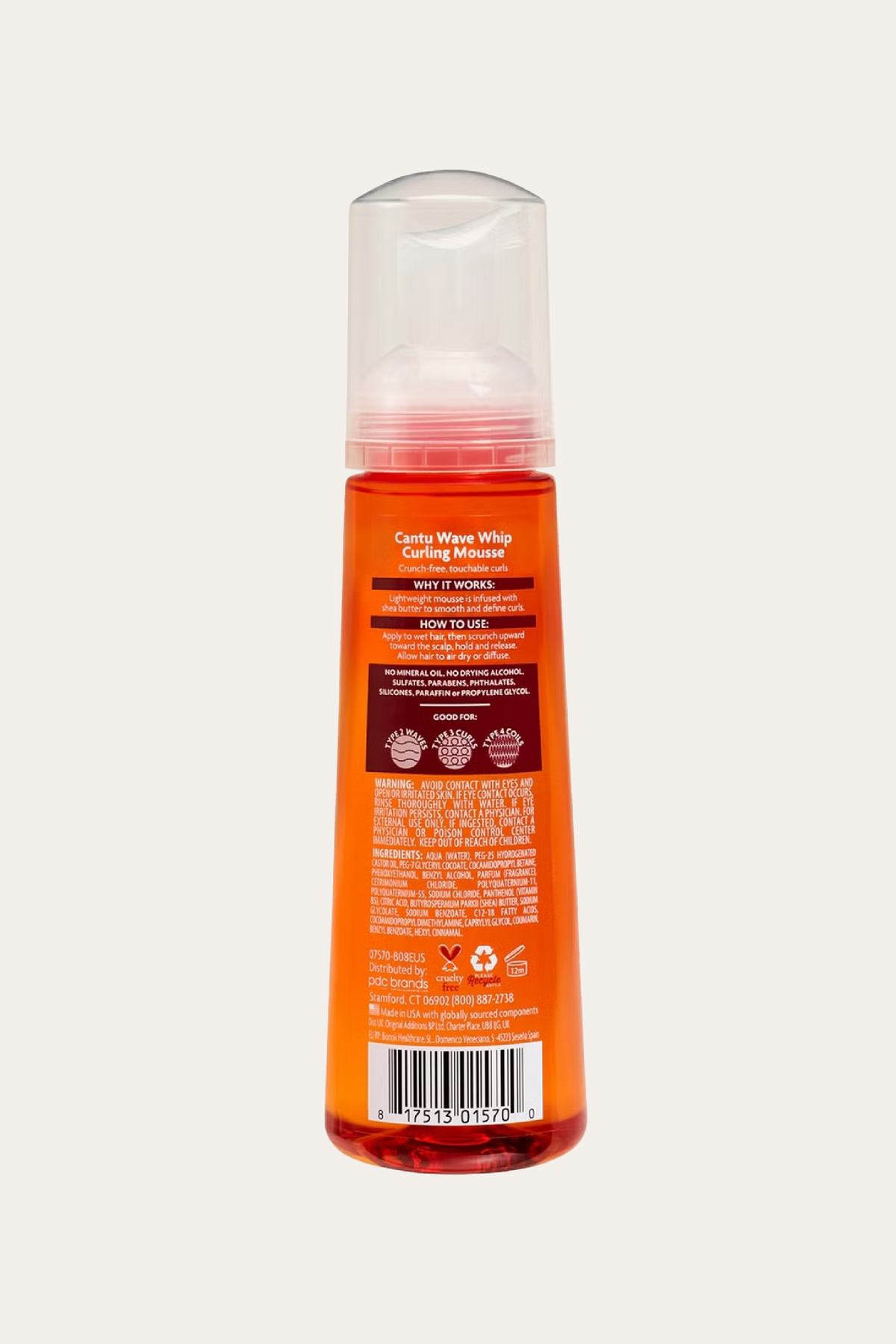 Cantu Natural Wave Whip Curling Mousse 8.4 Oz