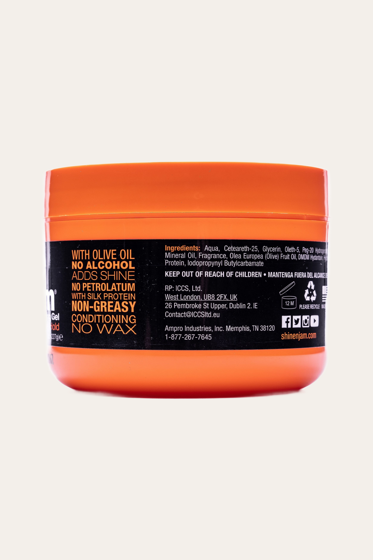 Shine 'n Jam Ampro Supreme Hold Conditioning Gel 8 Oz