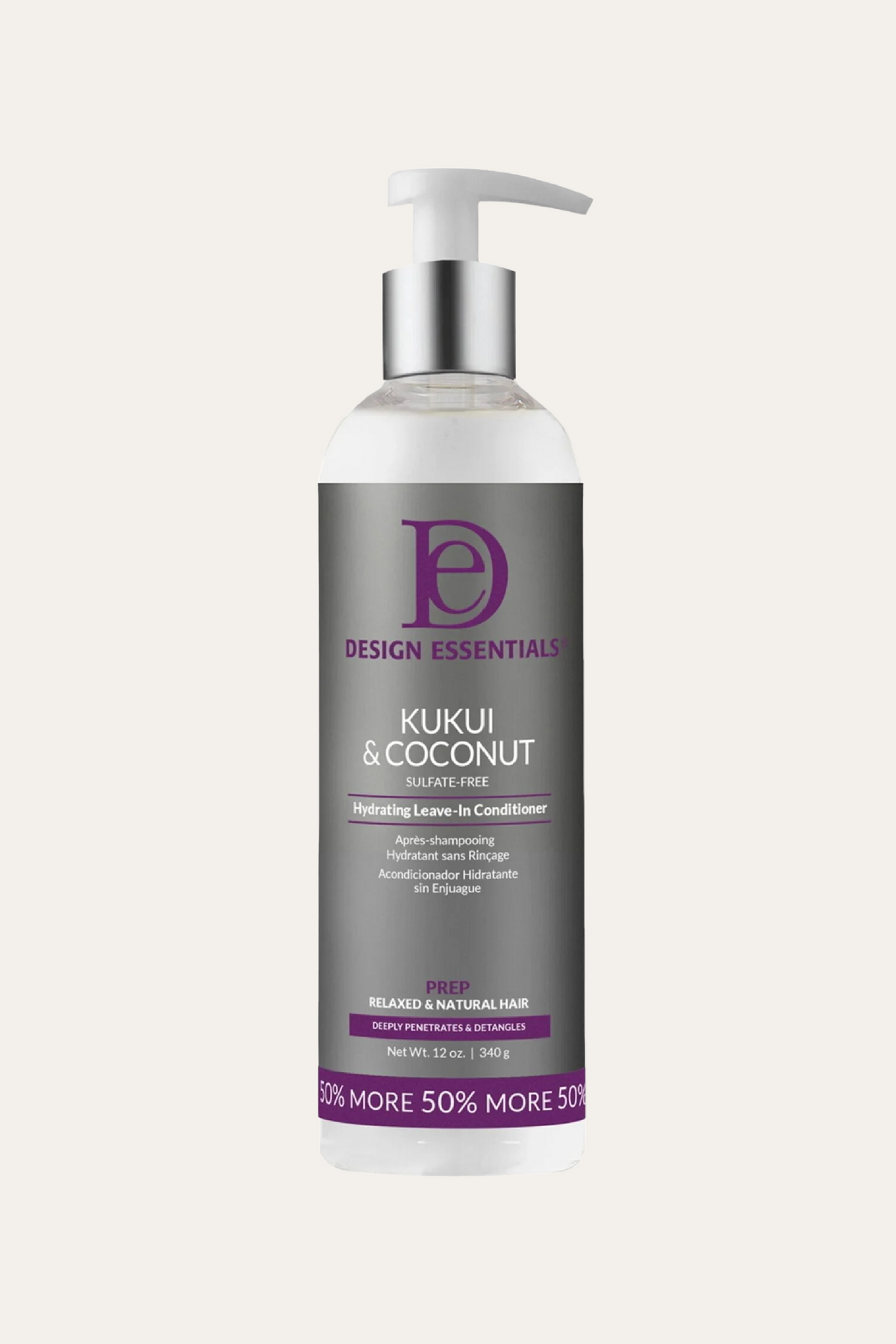 Design Essentials Kukui & Coconut Hydrating Leave-In Conditioner 12 Oz